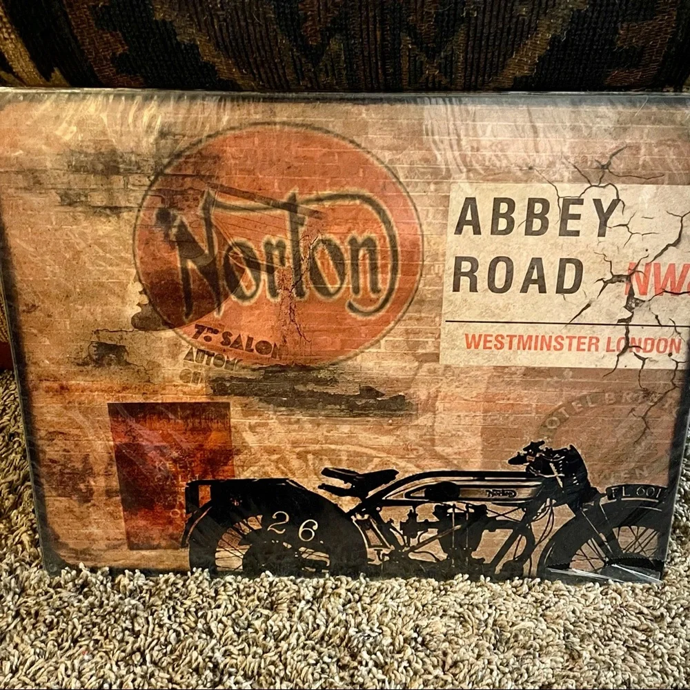 NEW Norton Motorcycle Abbey Road Metal Sign